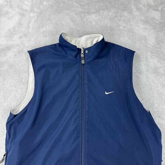 Nike Therma Fit Blue / White Reversible Vest Men’s Size XL - Picture 6 of 16